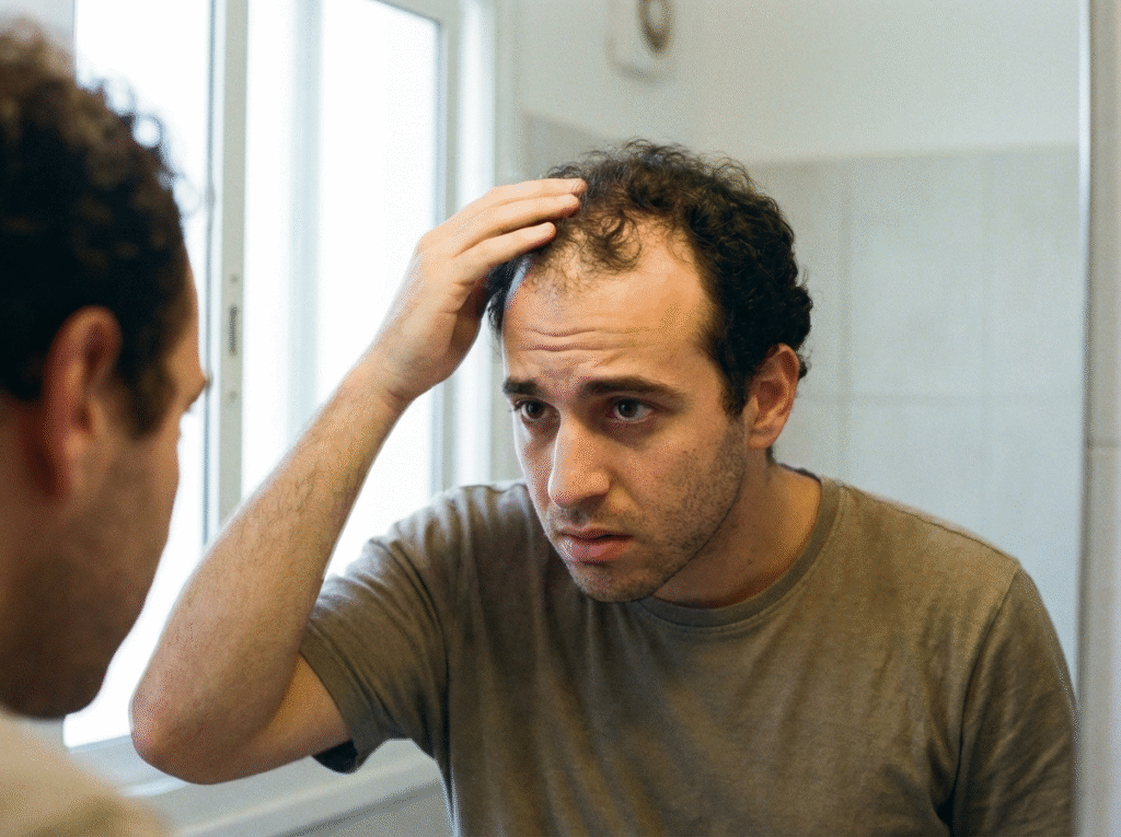 נשירת שיער גברית טיפוסית