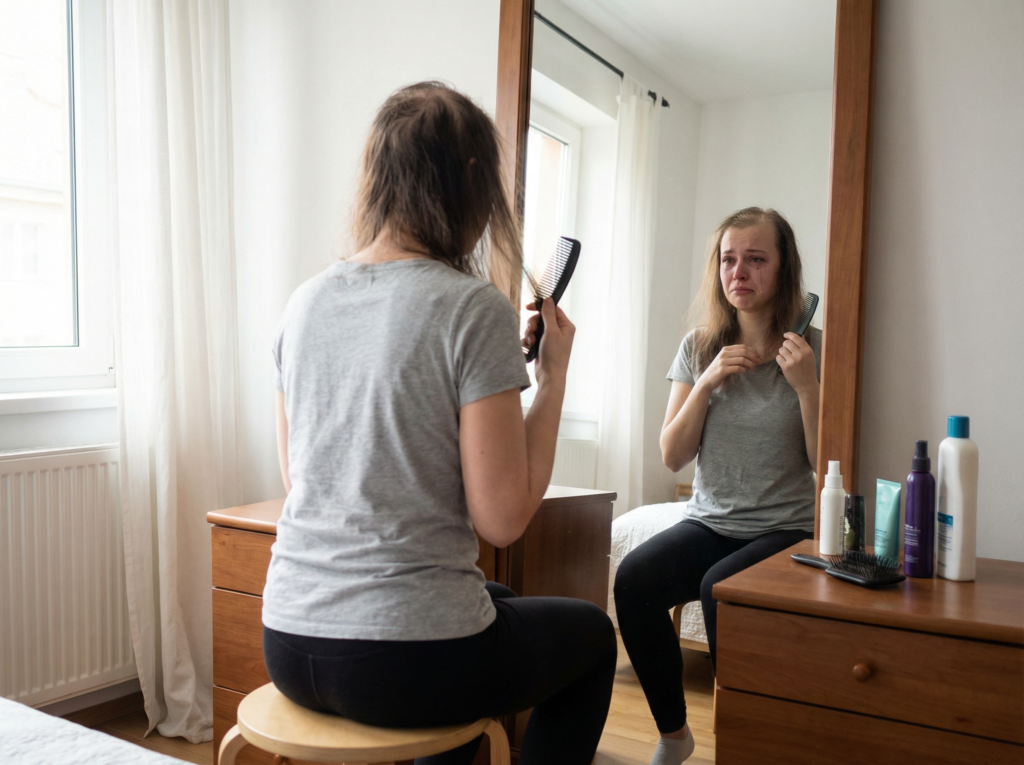 נשירת שיער פתאומית אצל נשים